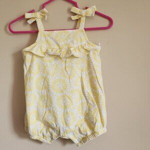 Baby Essentials - Yellow Sun kissed Baby Girl Romper Size 6 Months